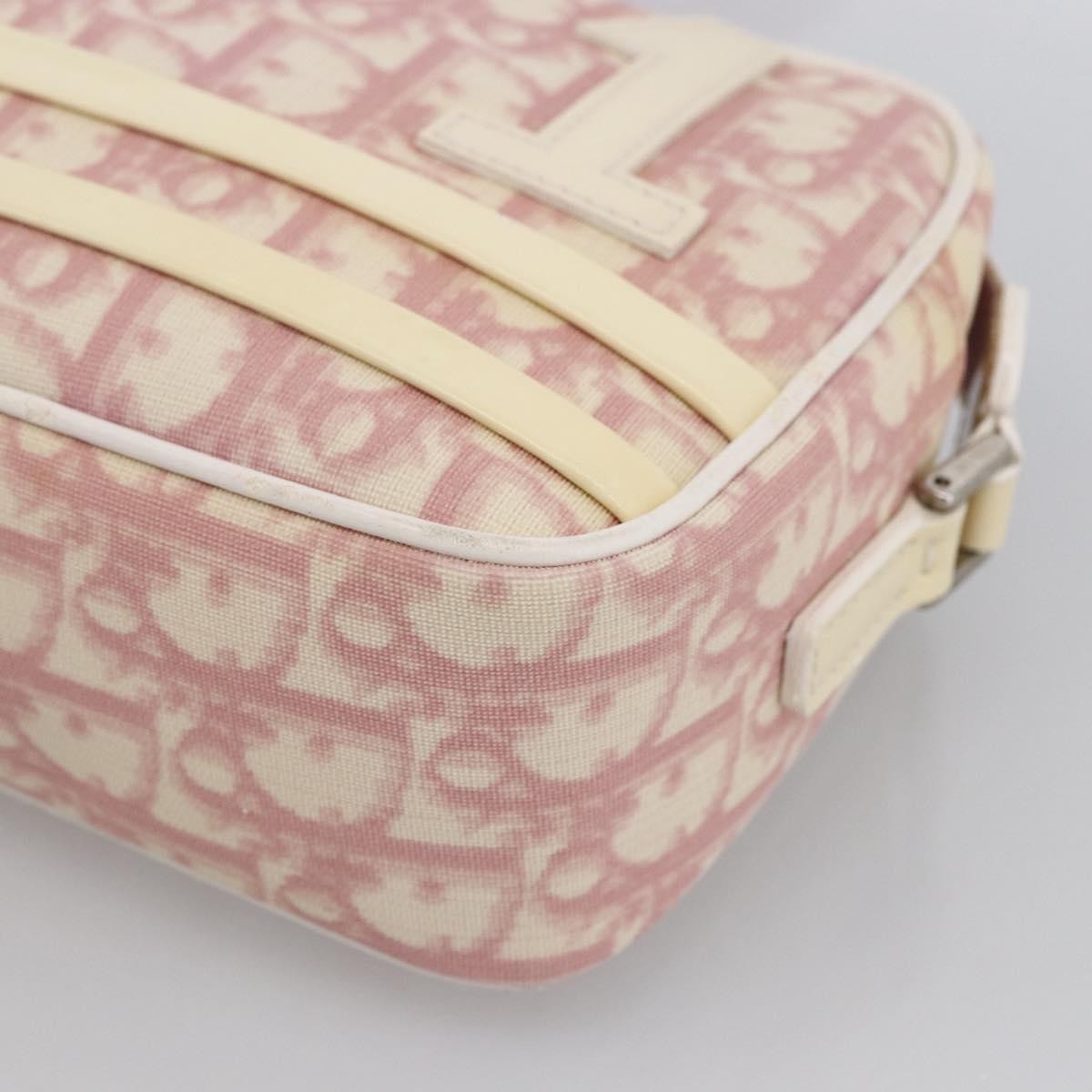 Christian Dior Vintage Crossbody Bag Diorissimo Canvas Pink Canvas Shoulder Bag Bag (Pre-Owned)