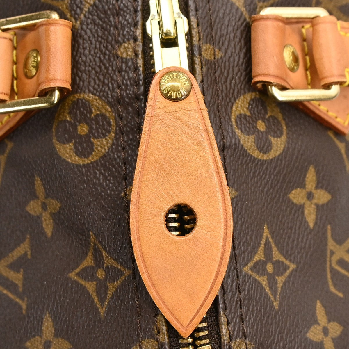 Louis Vuitton Speedy Handbag Monogram Canvas Brown Canvas Handbag (Pre-Owned)