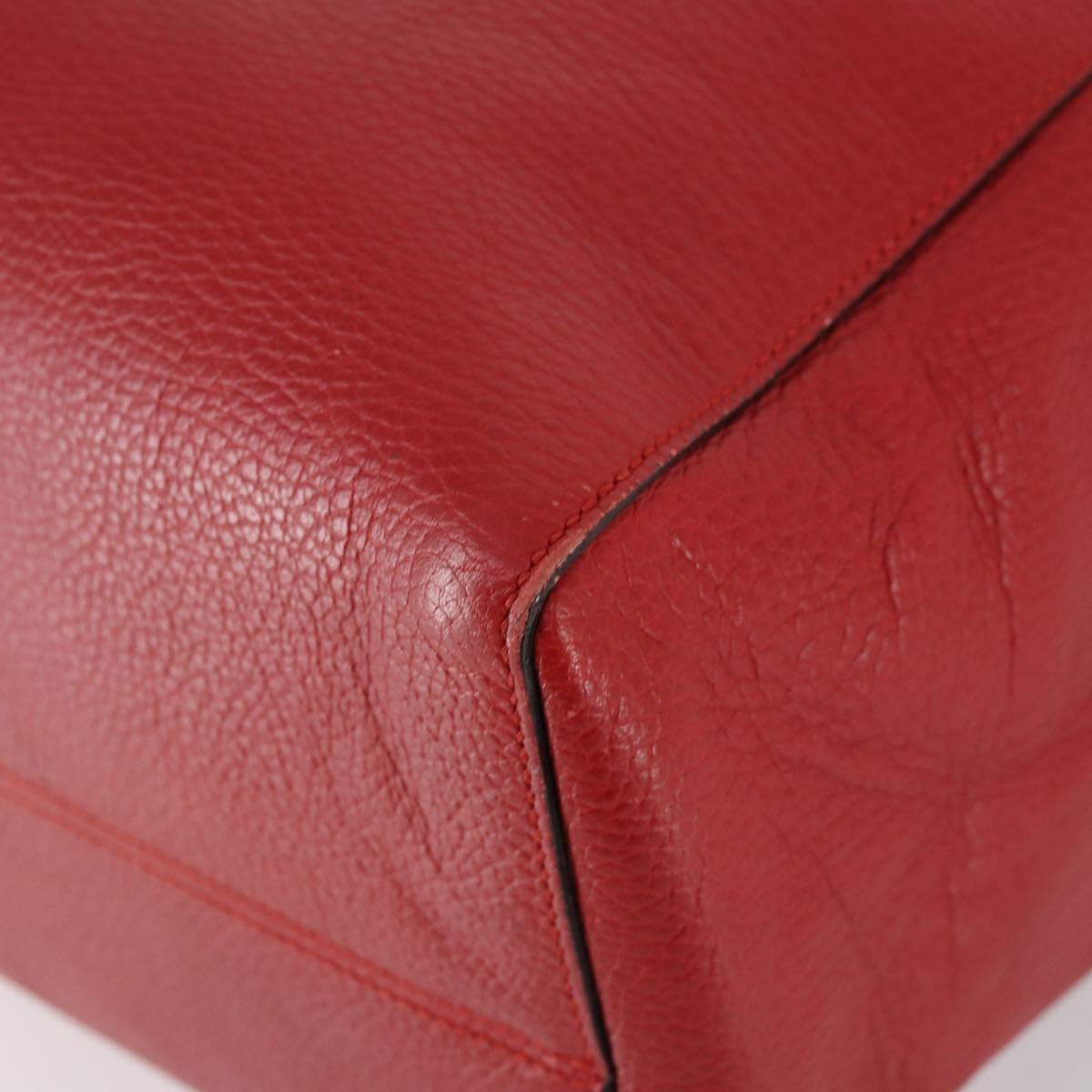 Gucci Swing Tote Leather Red Leather Bag (Pre-Owned)
