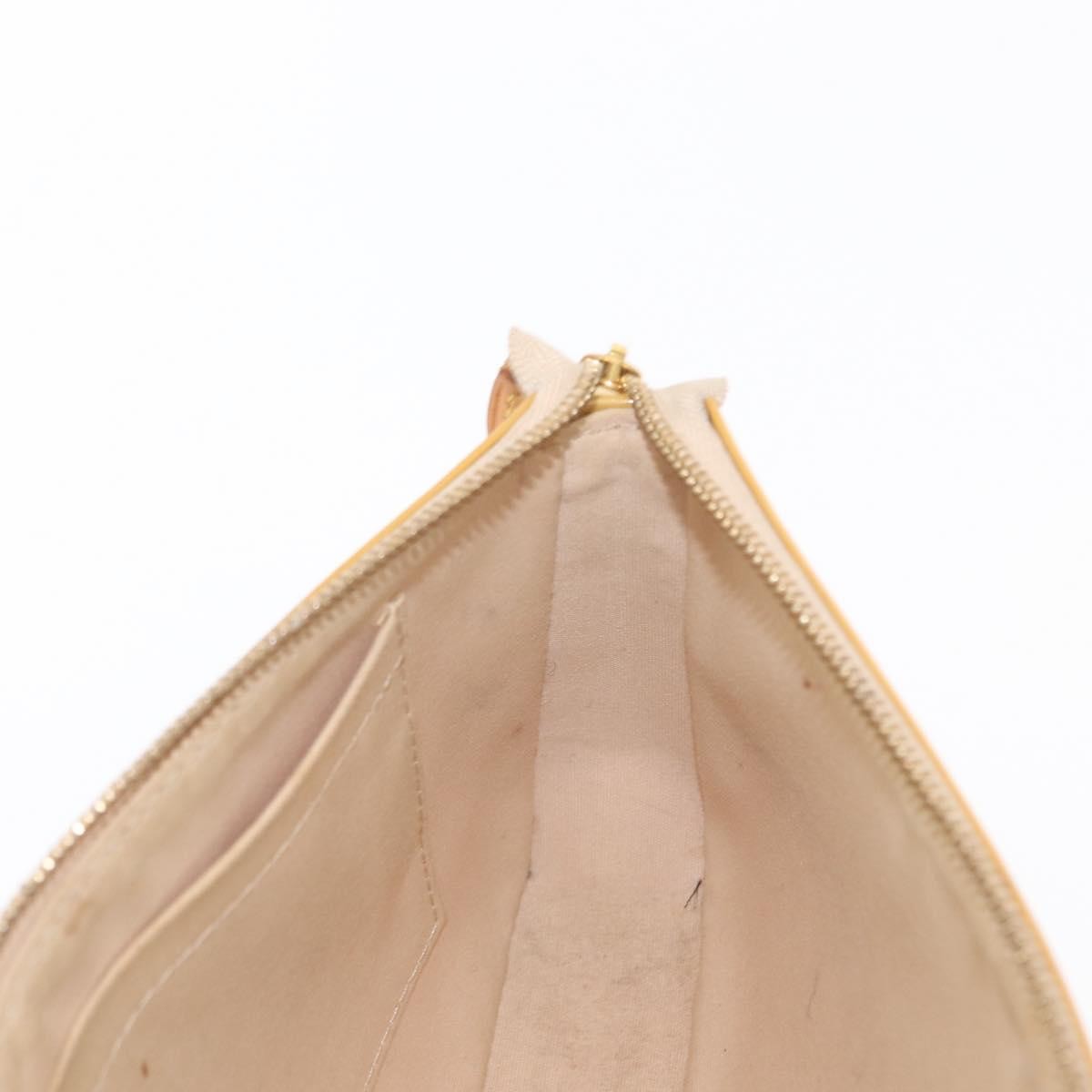 Louis Vuitton Pochette Accessoires Nm Monogram Vernis Yellow Patent_Leather Clutche & Pouche Bag (Pre-Owned)