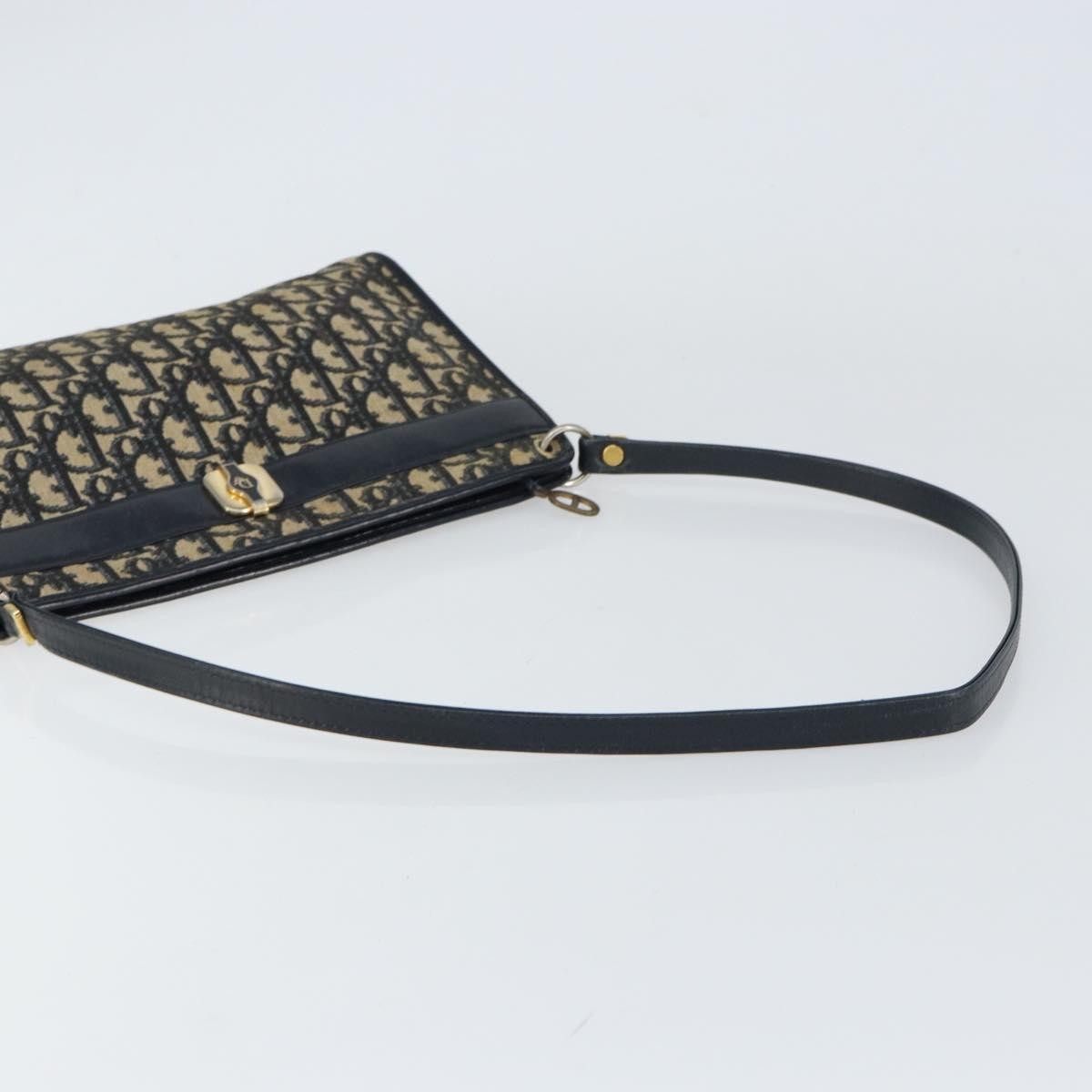 Christian Dior Vintage Trotter Shoulder Bag Canvas Navy Canvas Shoulder Bag Bag (Pre-Owned)