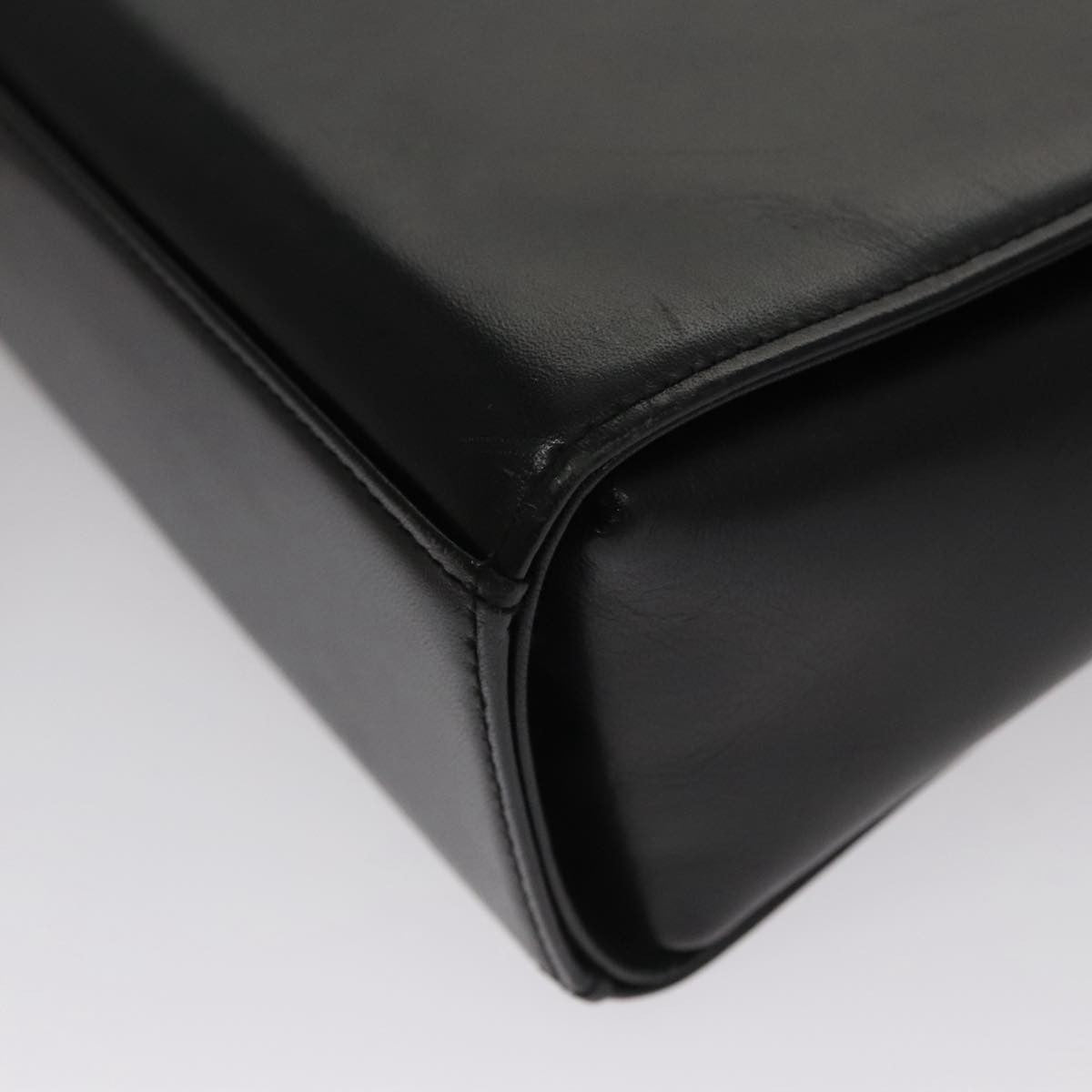 Givenchy Vintage 4G Handbag Leather Black Leather Handbag (Pre-Owned)