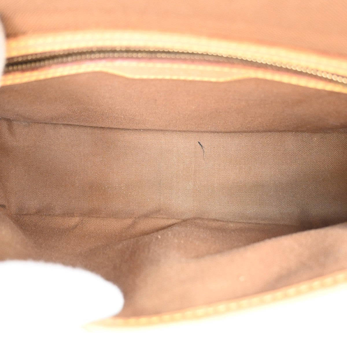 Louis Vuitton Sologne Handbag Monogram Canvas Brown Leather Shoulder Bag Bag (Pre-Owned)