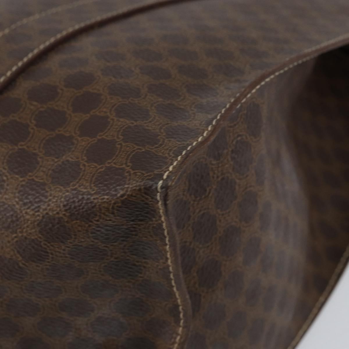 Celine Vintage Macadam Tote Bag Canvas Brown Canvas Tote Bag Bag (Pre-Owned)
