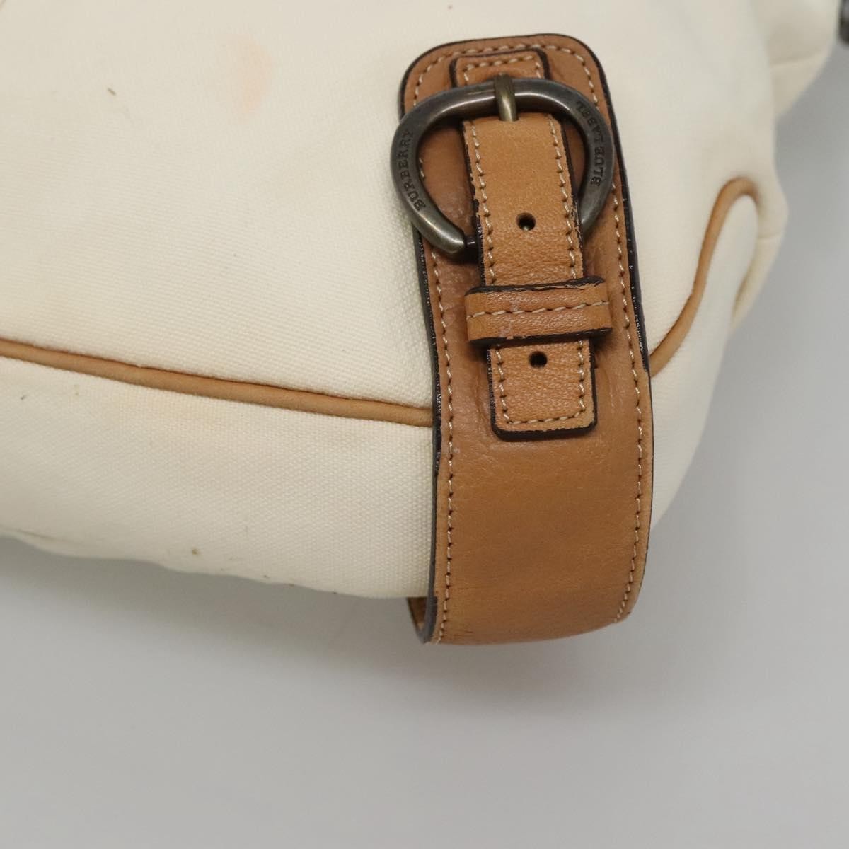 Burberry Blue Label Shoulder Bag Canvas White Canvas Shoulder Bag Bag (Pre-Owned)