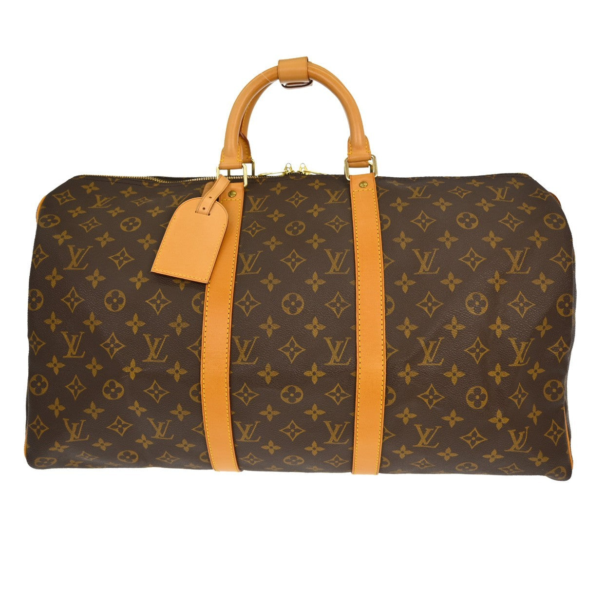 Louis Vuitton Keepall Bag Monogram Canvas Brown Canvas Travel Bag Bag (Pre-Owned)