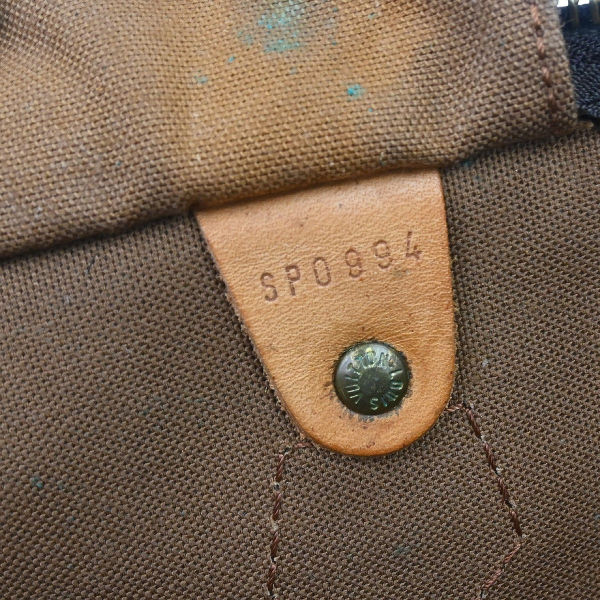 Louis Vuitton Speedy Handbag Monogram Canvas Brown Canvas Handbag (Pre-Owned)