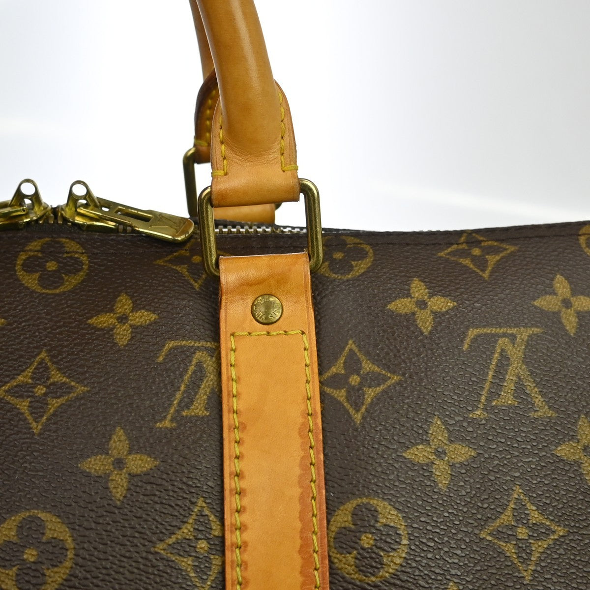 Louis Vuitton Keepall Bandouliere Bag Monogram Canvas Brown Canvas Travel Bag Bag (Pre-Owned)