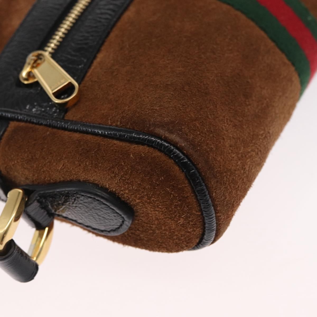 Gucci Ophidia Shoulder Bag Suede Brown Suede Shoulder Bag Bag (Pre-Owned)