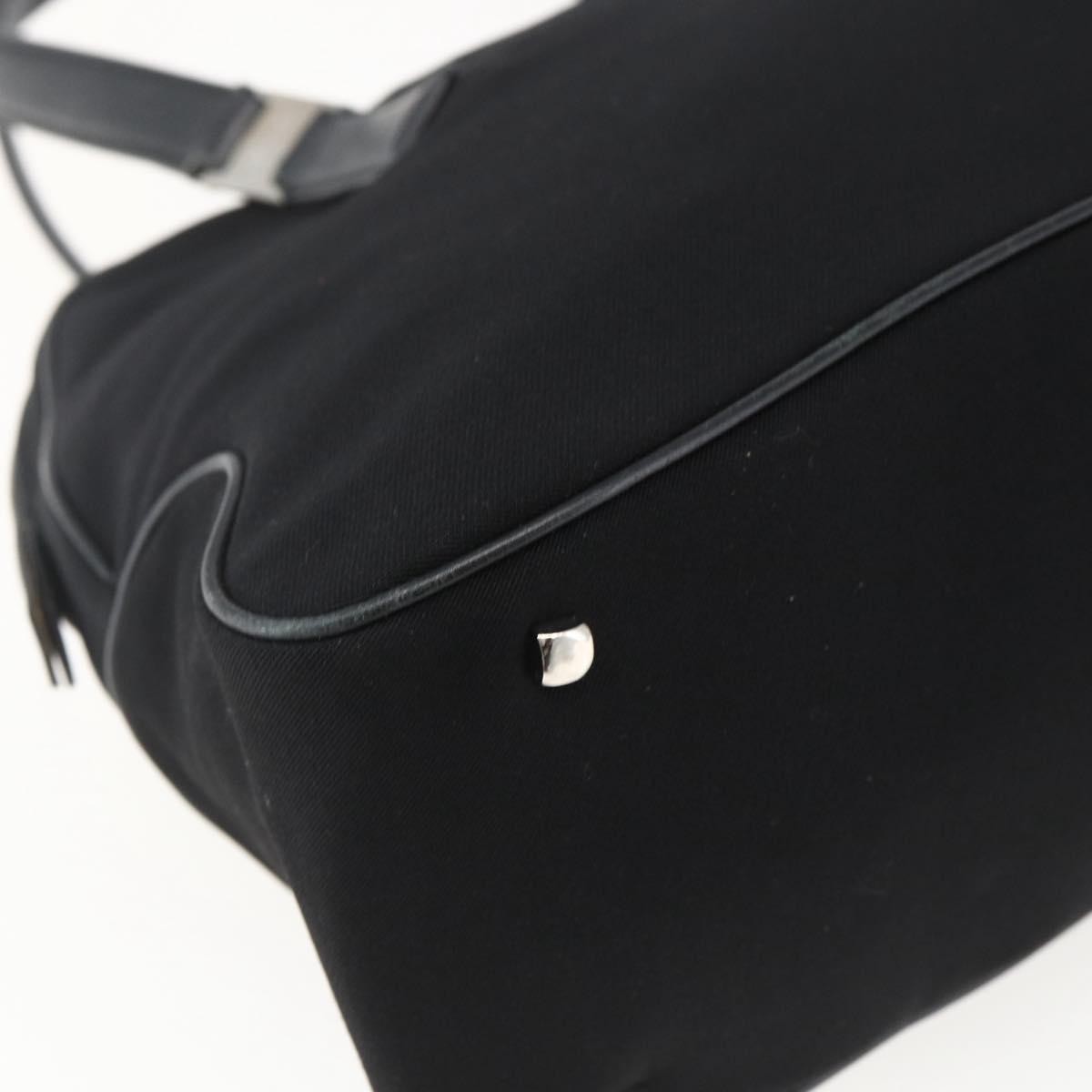 Salvatore Ferragamo Vintage Handbag Nylon Black Nylon Handbag (Pre-Owned)