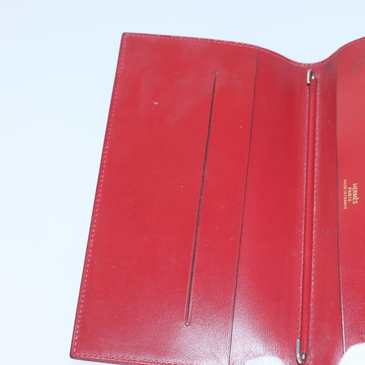 Hermes Agenda A6 Day Planner Housse Leather Red Leather Wallets Accessory (Pre-Owned)