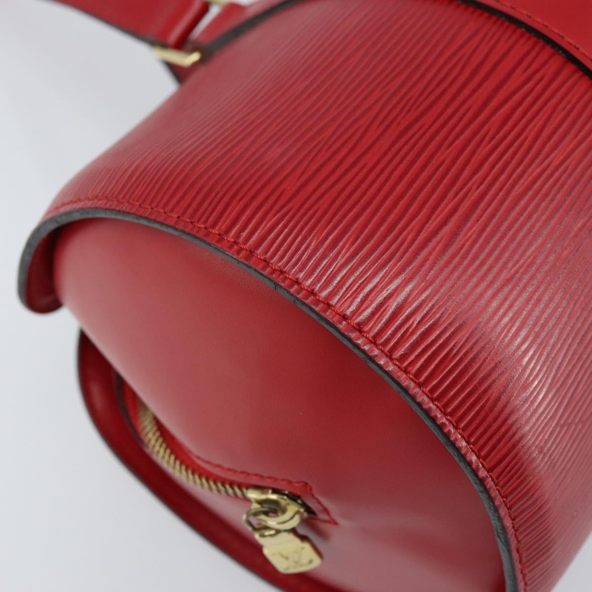 Louis Vuitton Soufflot Handbag Epi Leather Red Leather Handbag (Pre-Owned)