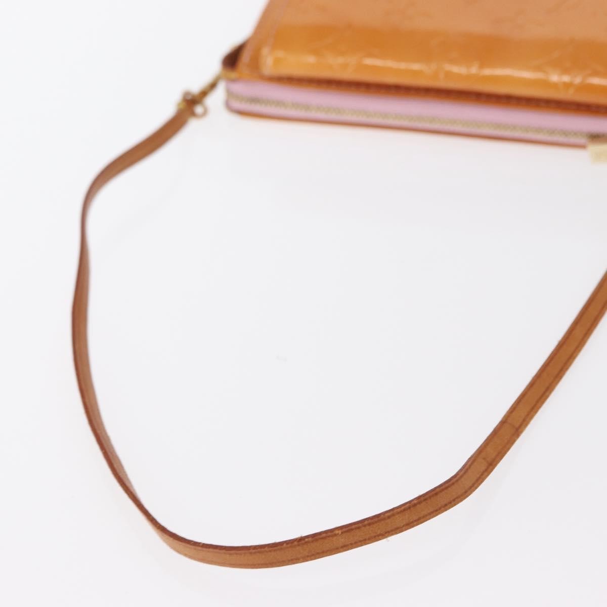 Louis Vuitton Mott Handbag Monogram Vernis Pink Patent_Leather Clutche & Pouche Bag (Pre-Owned)