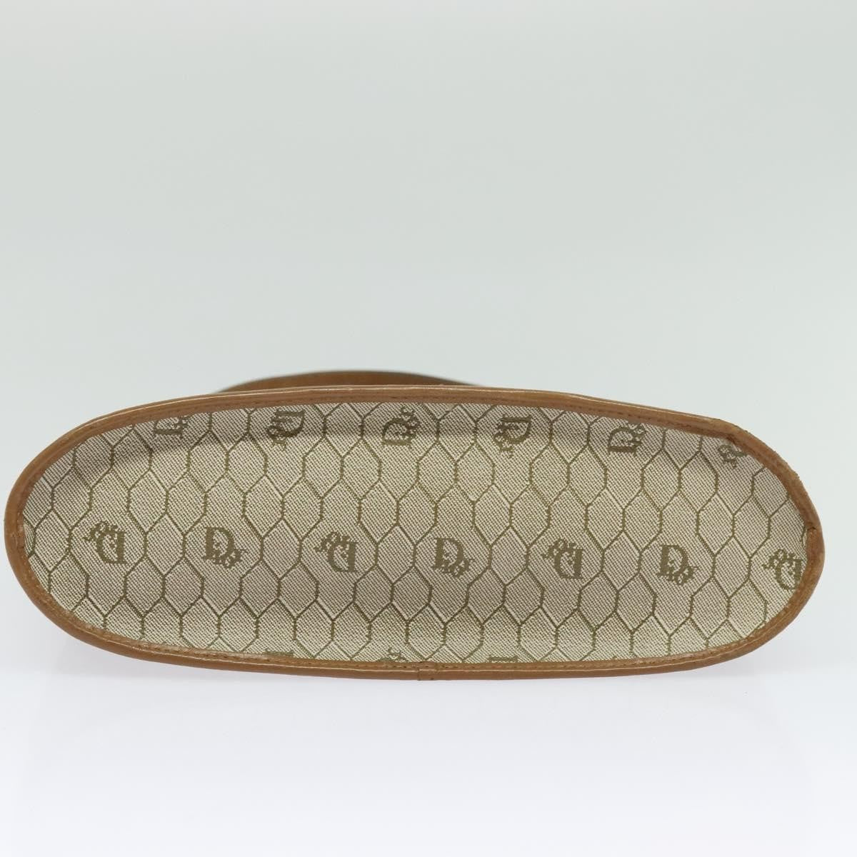 Christian Dior Vintage Honeycomb Shoulder Bag Canvas And Leather Beige Canvas Bag (Pre-Owned)