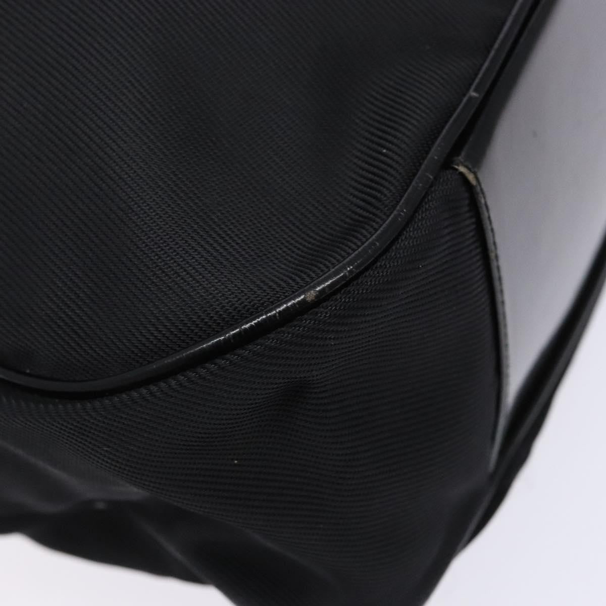 Gucci Vintage Bamboo Handle Tote Nylon Black Nylon Bag (Pre-Owned)