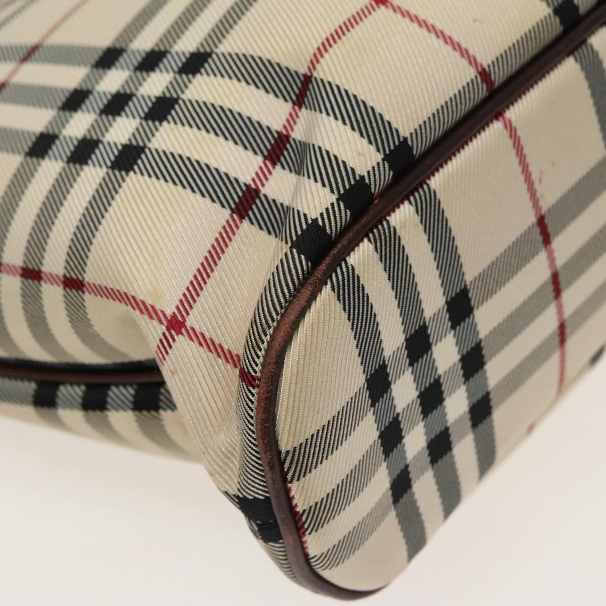 Burberry Nova Check Tote Canvas And Leather Beige Canvas Tote Bag Bag (Pre-Owned)