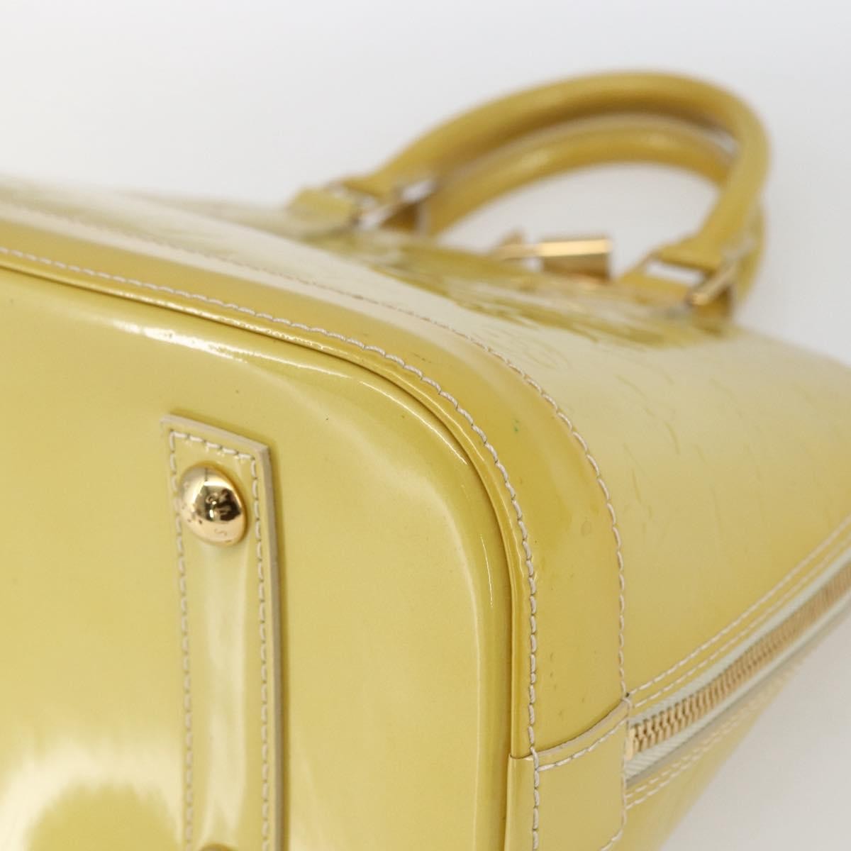 Louis Vuitton Alma Handbag Monogram Vernis Beige Patent_Leather Handbag (Pre-Owned)