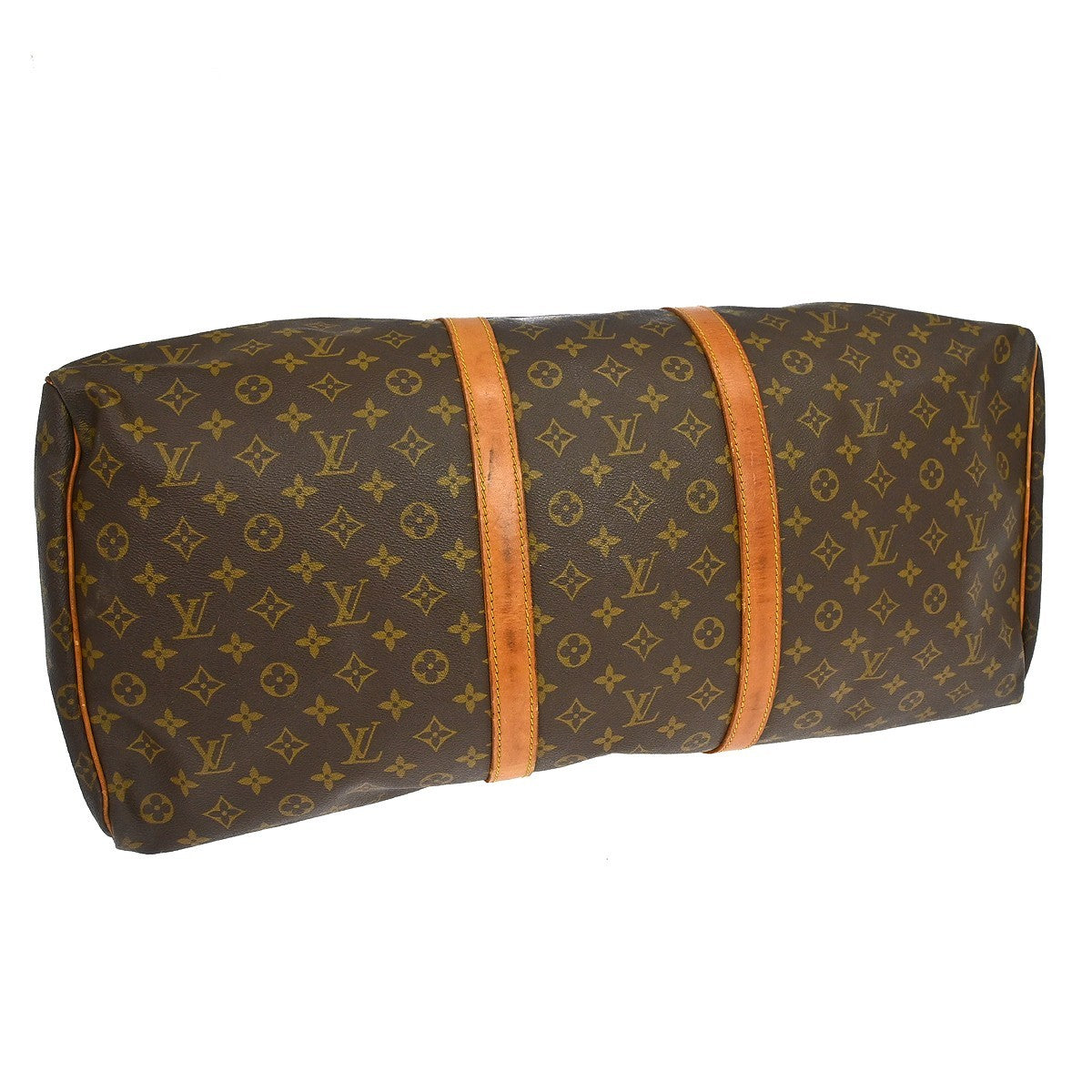 Louis Vuitton Keepall Bag Monogram Canvas Brown Canvas Travel Bag Bag (Pre-Owned)