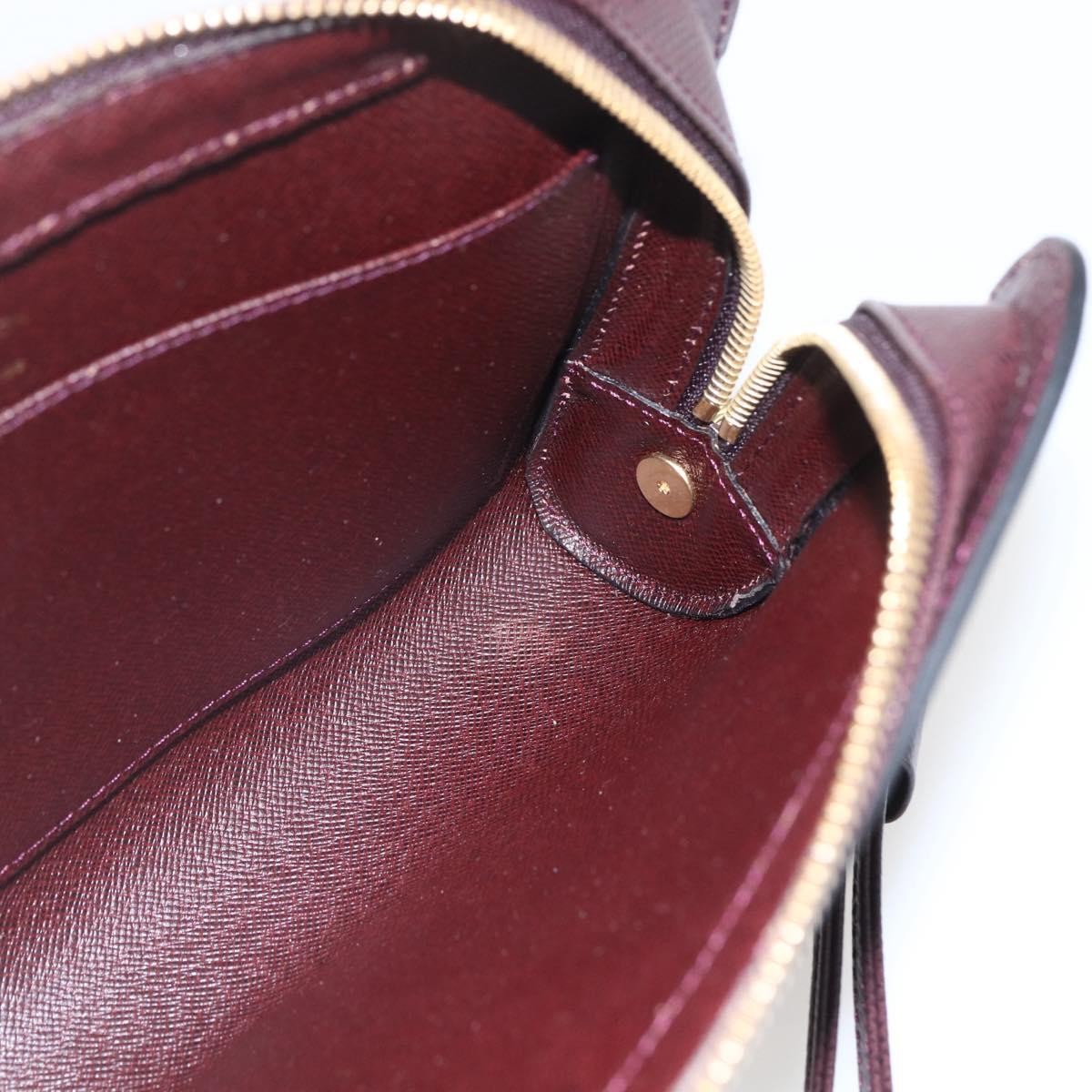 Louis Vuitton Pochette Baikal Clutch Taiga Leather Brown Leather Clutche & Pouche Bag (Pre-Owned)