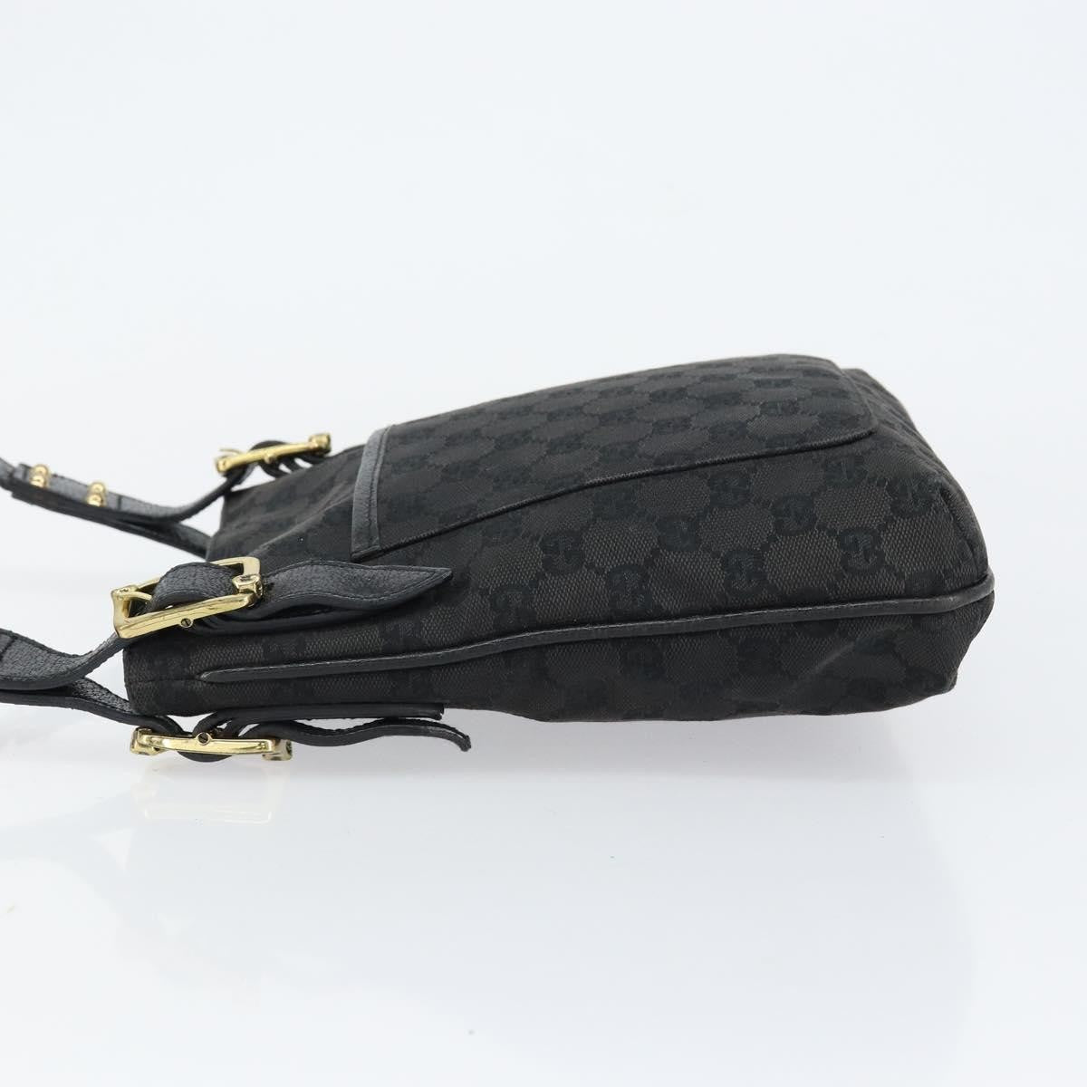 Gucci Vintage Shoulder Bag Monogram Canvas Black Canvas Shoulder Bag Bag (Pre-Owned)