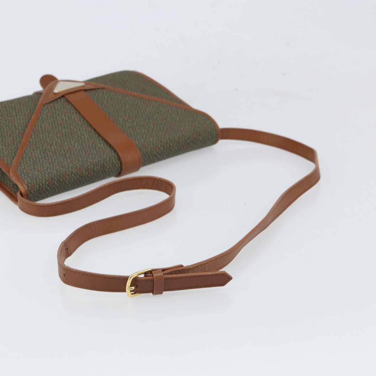 Saint Laurent Vintage Shoulder Bag Canvas Green Pvc Shoulder Bag Bag (Pre-Owned)