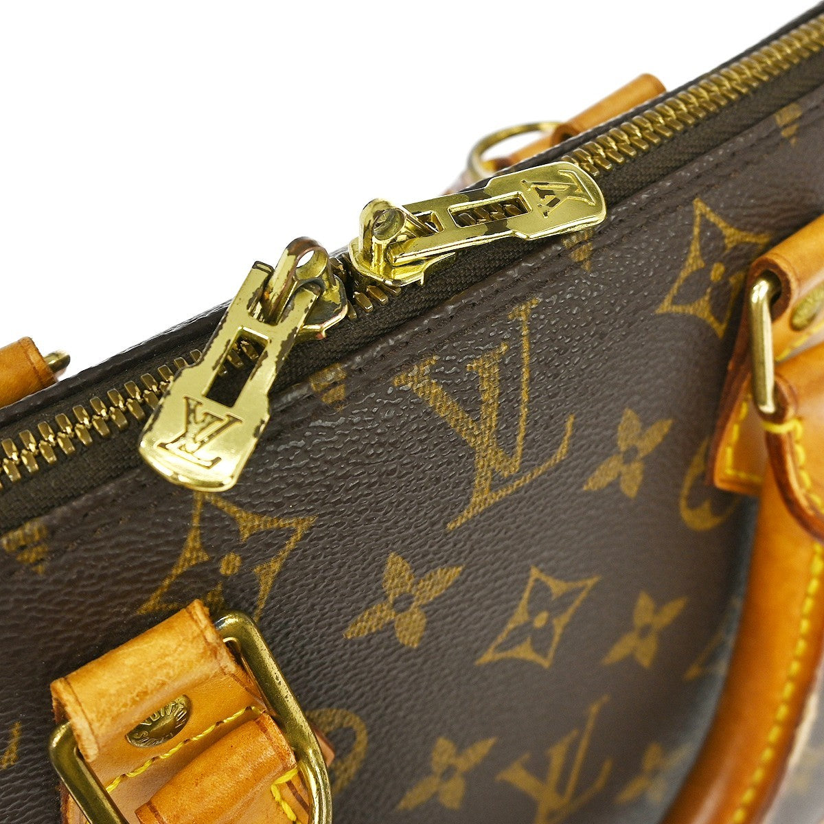 Louis Vuitton Alma Handbag Monogram Canvas Brown Canvas Handbag (Pre-Owned)