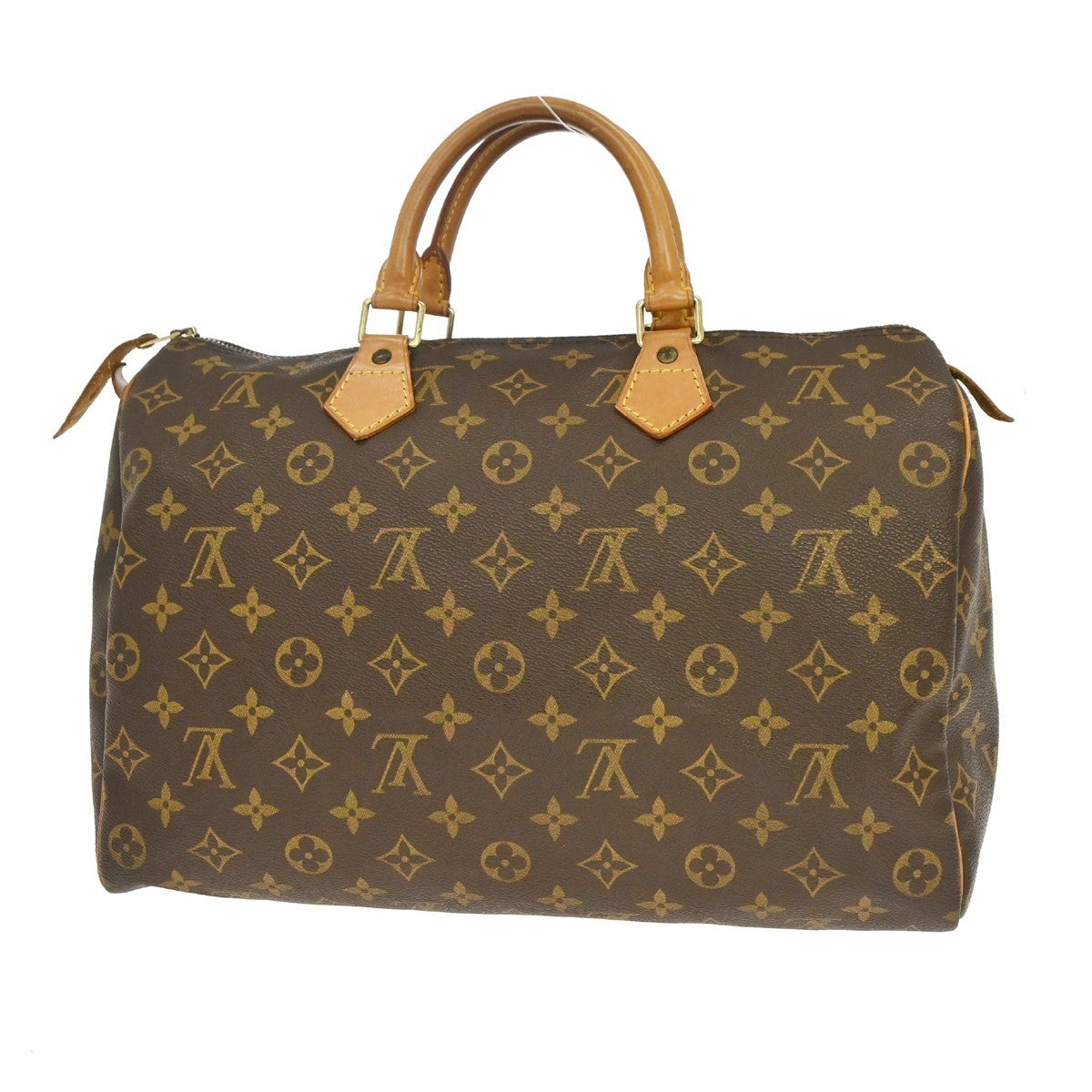 Louis Vuitton Speedy Handbag Monogram Canvas Brown Canvas Handbag (Pre-Owned)
