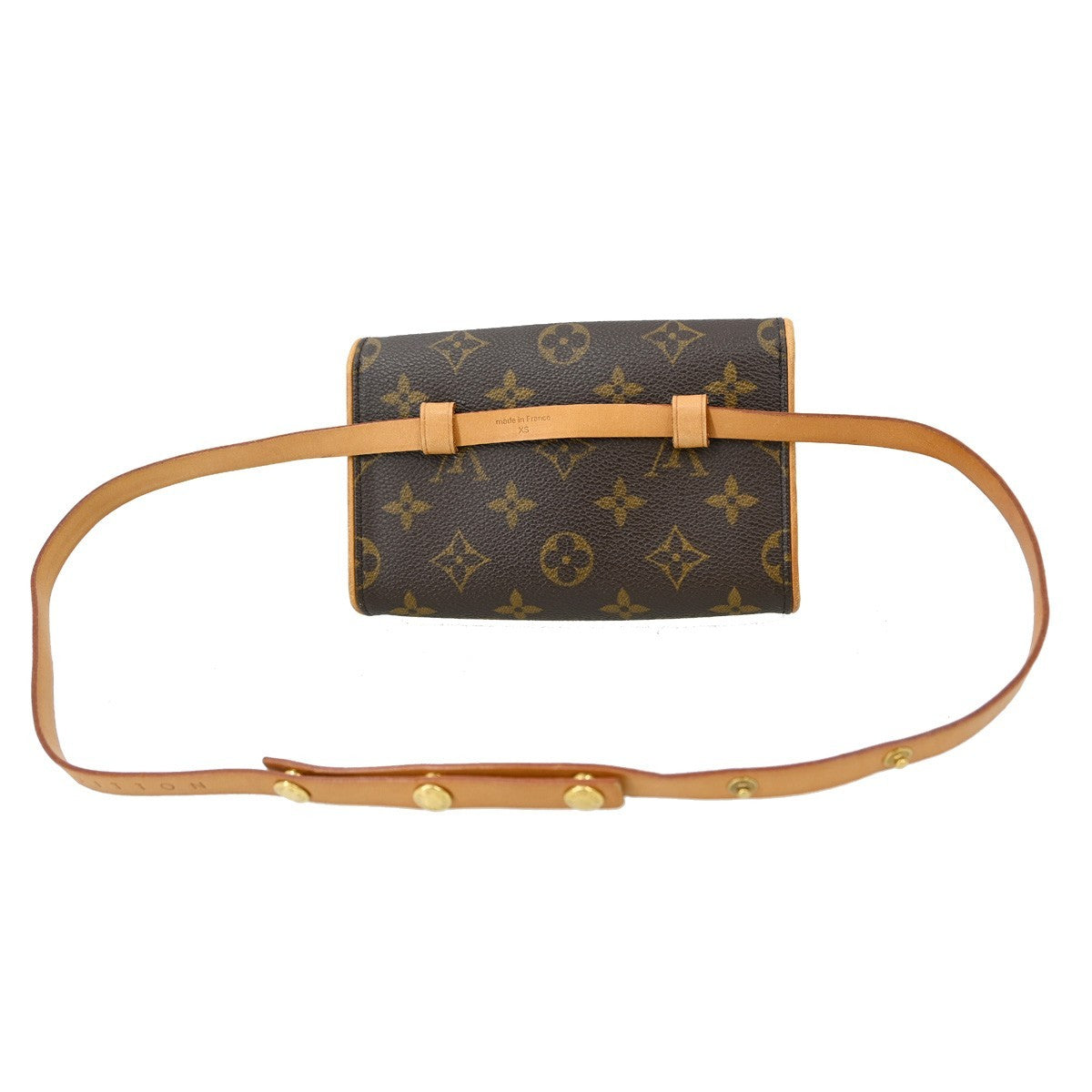 Louis Vuitton Florentine Waist Bag Monogram Canvas Brown Canvas Clutche & Pouche Bag (Pre-Owned)