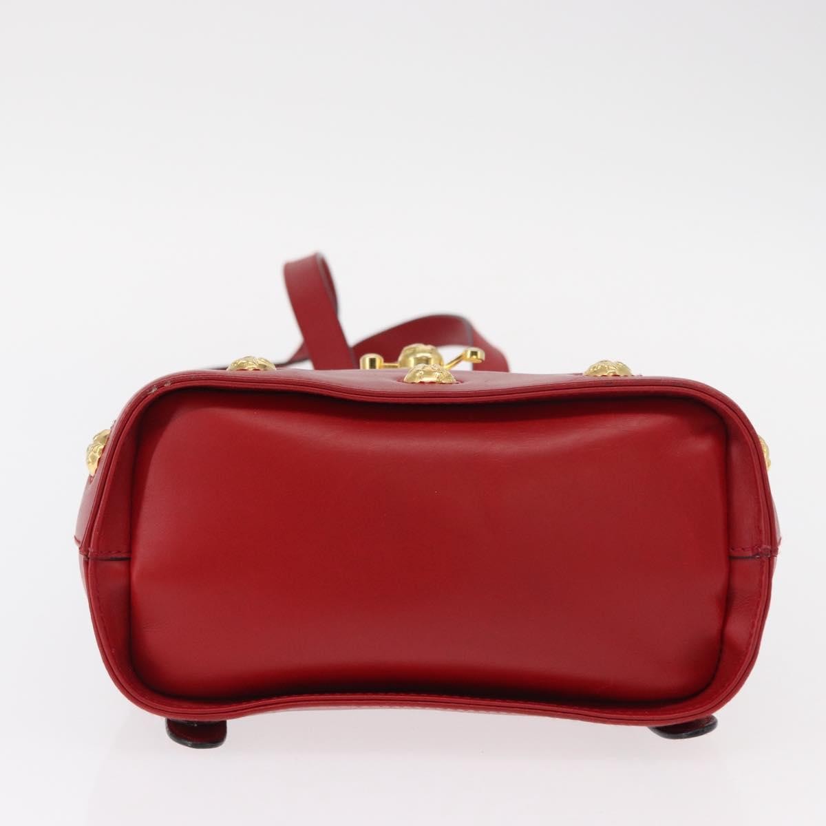 Salvatore Ferragamo Vintage Backpack Leather Red Leather Backpack Bag (Pre-Owned)