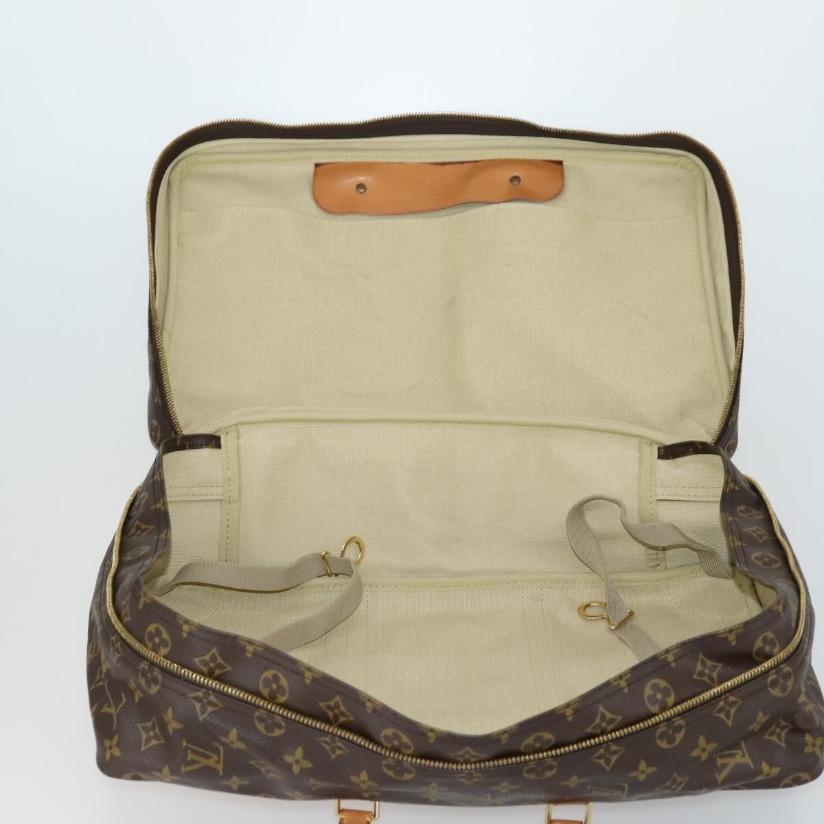 Louis Vuitton Sirius Handbag Monogram Canvas Brown Canvas Travel Bag Bag (Pre-Owned)