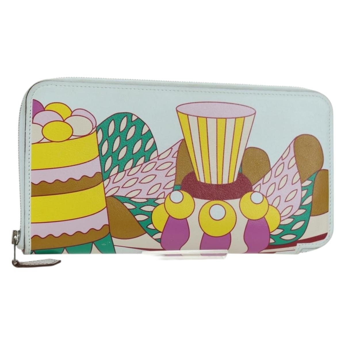 Hermes Azap Zip Around Wallet Printed Leather Multicolour Leather Wallets Accessory (Pre-Owned)