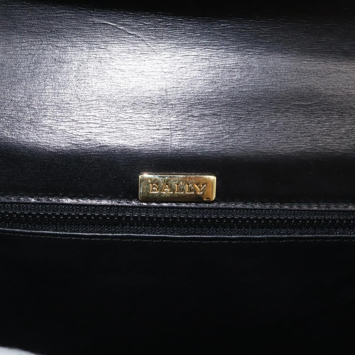 Bally Handbag Leather Black Leather Handbag (Pre-Owned)