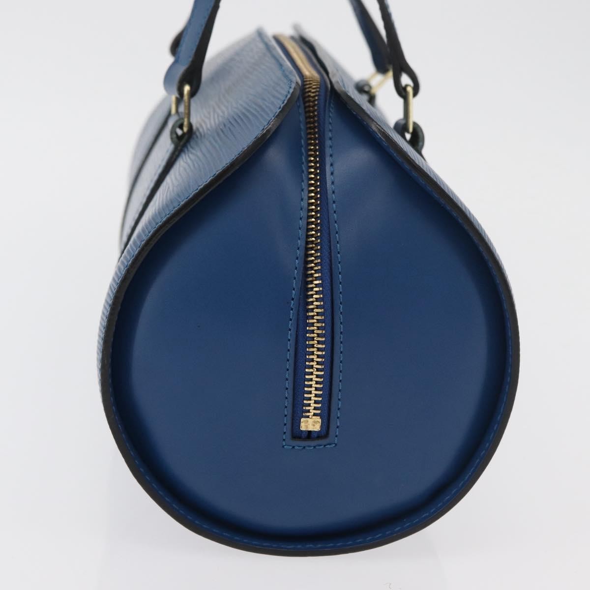 Louis Vuitton Soufflot Handbag Epi Leather Blue Leather Handbag (Pre-Owned)