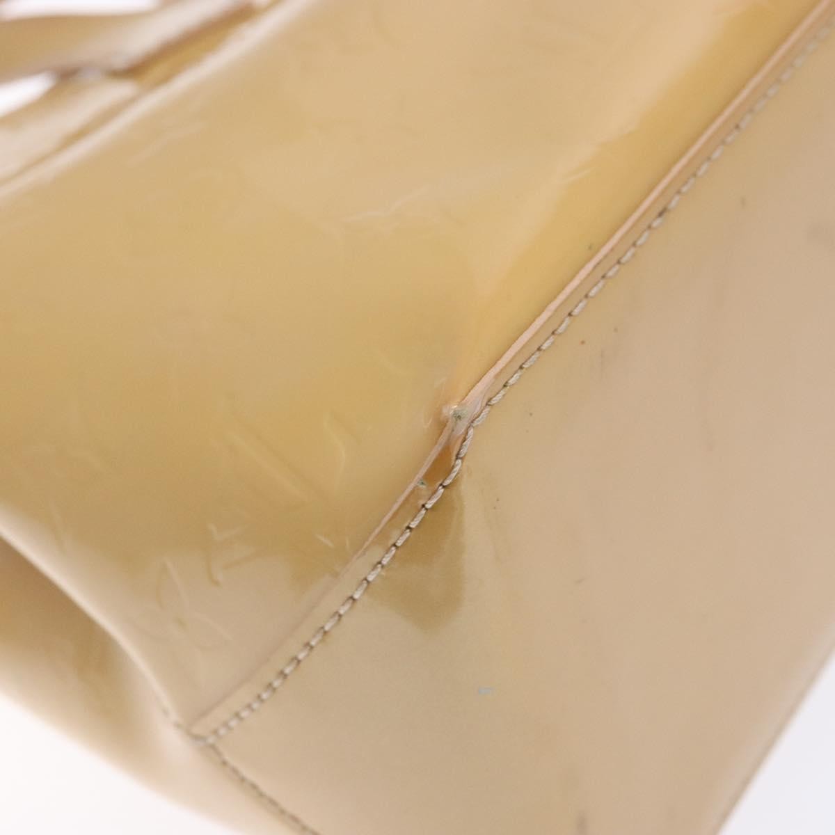 Louis Vuitton Wilshire Handbag Monogram Vernis Beige Patent_Leather Bag (Pre-Owned)
