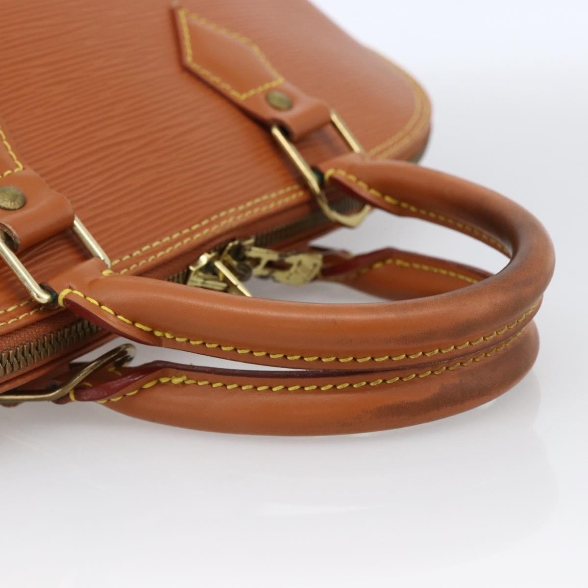 Louis Vuitton Alma Handbag Epi Leather Brown Leather Handbag (Pre-Owned)