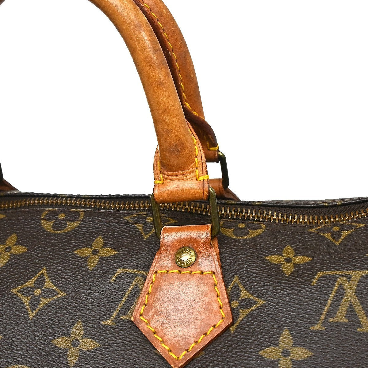 Louis Vuitton Speedy Handbag Monogram Canvas Brown Canvas Handbag (Pre-Owned)