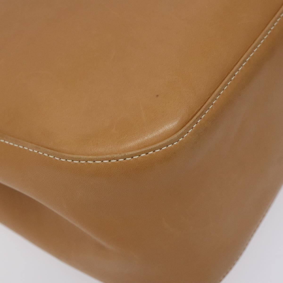 Salvatore Ferragamo Gancini Shoulder Bag Suede Brown Leather Shoulder Bag Bag (Pre-Owned)