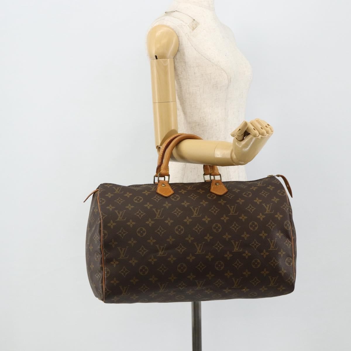 Louis Vuitton Speedy Handbag Monogram Canvas Brown Canvas Handbag (Pre-Owned)