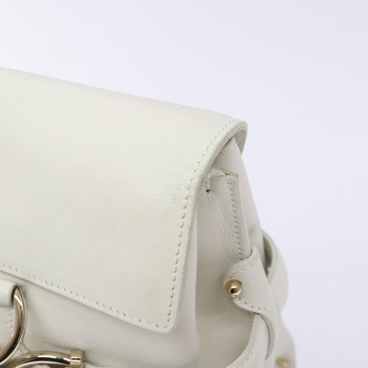 Salvatore Ferragamo Virna Satchel Leather White Leather Handbag (Pre-Owned)