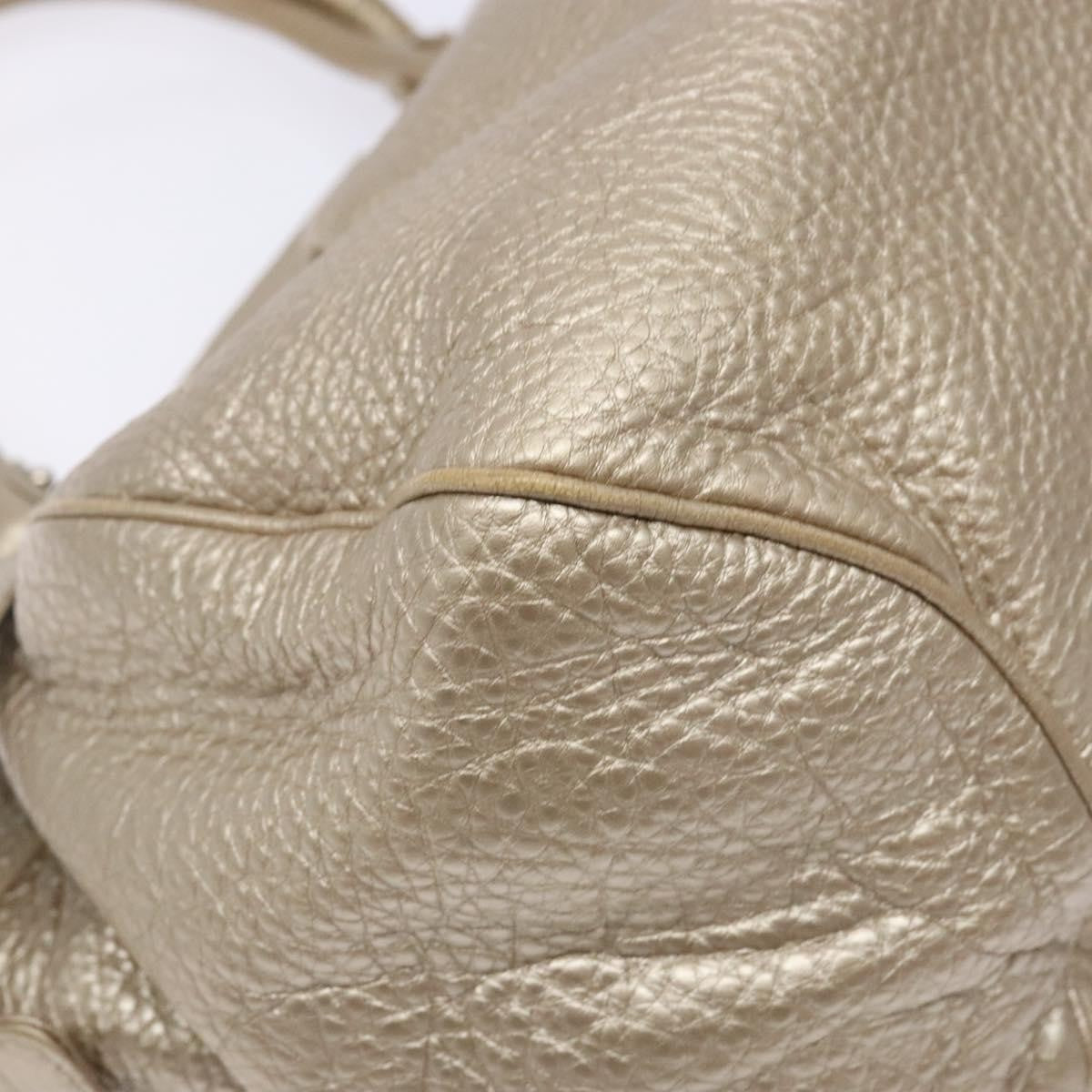 Salvatore Ferragamo Marisa Satchel Leather Gold Leather Bag (Pre-Owned)