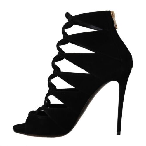 Dolce & Gabbana Chic Suede Ankle Strap Heel Women's Sandals