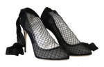 Dolce & Gabbana Black Netted Sock Heels Pumps Women's Shoes