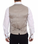 Dolce & Gabbana Black Cotton Dress Vest Blazer Men's Jacket