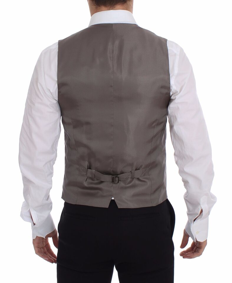 Dolce & Gabbana Elegant Beige Cotton Dress Men's Vest