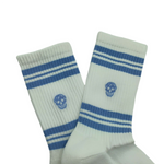 Alexander McQueen Women's White Mid-Calf Skull Sport Socks S 584617 9069