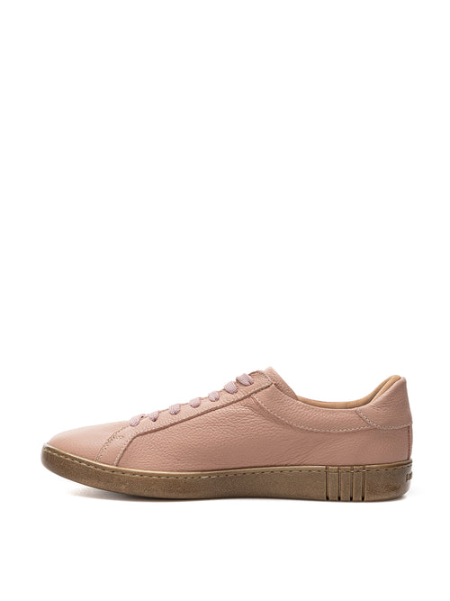 Bally Elegant Pink Leather Lace-up Women's Sneakers