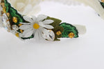 Dolce & Gabbana Yellow White Sunflower Crystal Floral Women's Headband