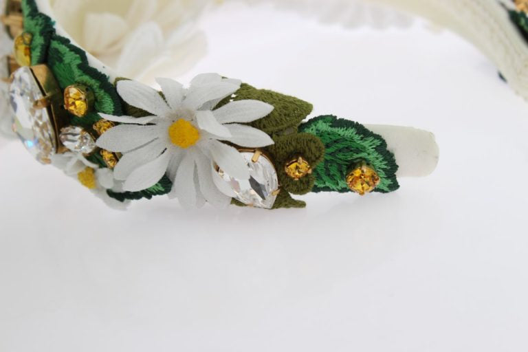 Dolce & Gabbana Sunflower Crystal Luxury Women's Headband