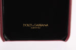 Dolce & Gabbana Pink Leather Heart Crystal Phone Women's Case