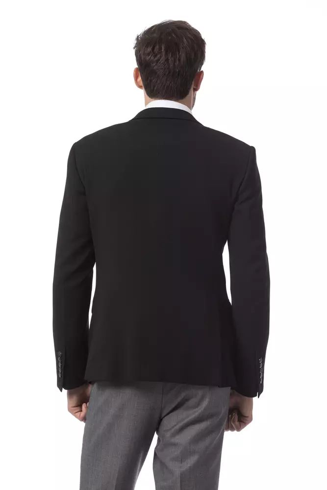 Billionaire Italian Couture Elegant Italian Wool Black Men's Jacket